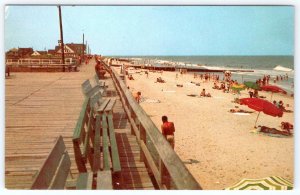 1960's BETHANY BEACH DELAWARE DE BOARDWALK MARDELVA NEWS CO VINTAGE POSTCARD