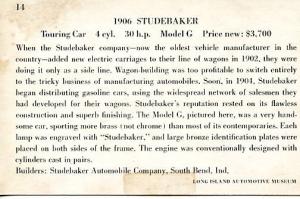 1906 Studebaker (Not a Postcard)