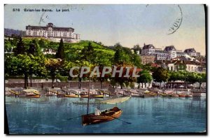 Old Postcard Evian Les Bains Port