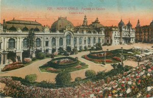 Postcard Europe Monaco Monte Carlo casino's front