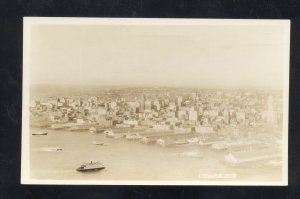 RPPC SEATTLE WASHINGTON WATERFRONT BIRDSEYE VIEW REAL PHOTO POSTCARD