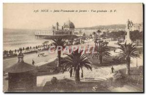 Old Postcard Nice Jetee Promenade And Garden Vue Generale