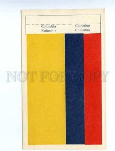 179733 COLOMBIA flag old paper flag card 1957 year