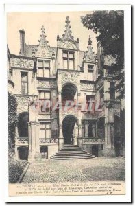 Old Postcard Tours Hotel Gouin high at the end of the 15th and the 16th reshu...
