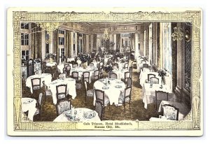 Cafe Trianon Hotel Muehlebach Kansas City Mo. Missouri Postcard