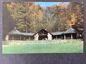 Picnic Shelter Hawk's Nest State Park Ansted WVA Chrome Postcard H117308...