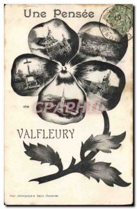 Old Postcard Fantasy Flowers Thought Valfleury