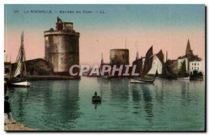 La Rochelle Old Postcard Entree harbor