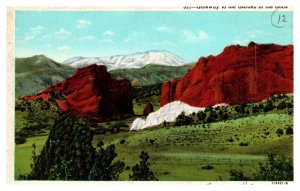 Vintage 1940s Postcard Gateway to the Garden of the Gods Colorado Springs, CO