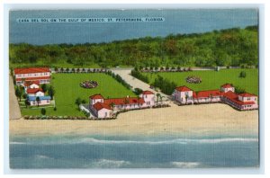 Casa DE Sol Hotel Resort St Petersburg Fl Florida Postcard (FM20)