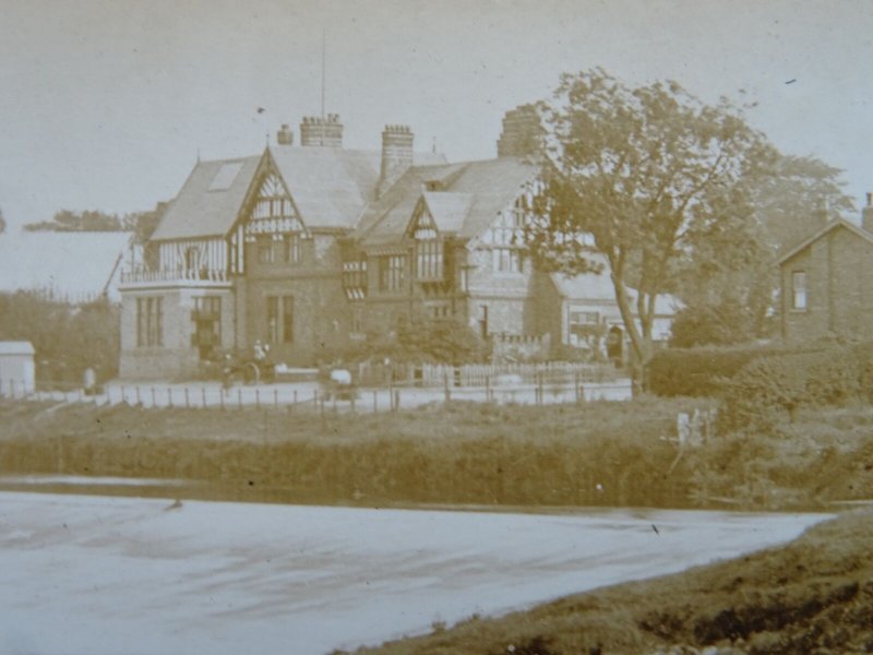 Greater Manchester NORTHENDEN Boat House & River c1912 RP Postcard by Brickell