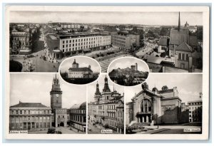 1941 Green Gate City Hall Theater Pardubice Czech Republic Multiview Postcard