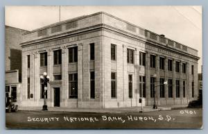 HURON SD SECURITY NATIONAL BANK VINTAGE REAL PHOTO POSTCARD RPPC