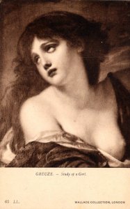 Study Of A Girl Greuze Topless Wallace Collection London