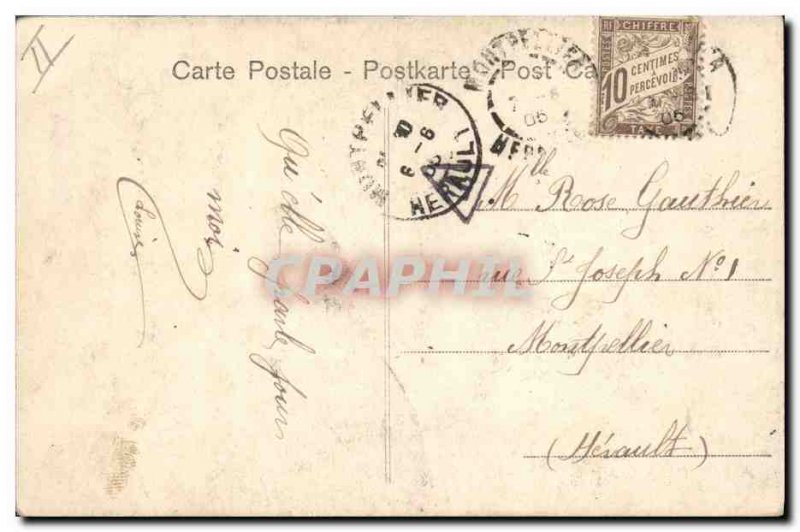 Old Postcard Fantaisie Letters Letter E