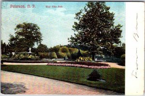 Postcard PARK SCENE Paterson New Jersey NJ AN3401