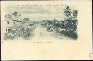 suriname, Native Negro Village (ca. 1899) Mission