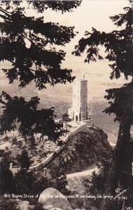 Colorado Will Rogers Shrine Of The Sun on Cheyenne Mountain Sanborn Real Photo