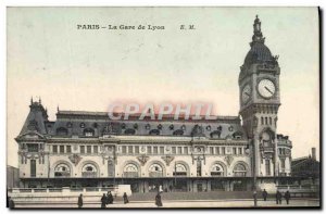 Old Postcard The Paris Gare De Lyon