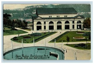 C 1910 Dance Pavilion Rock Springs Park Chester, W.Va Liverpool Postcard F98