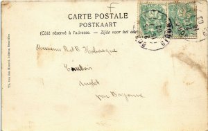 PC CPA DOGS, LAITIÉRES FLAMANDES, LA CONTRAVENTION, Vintage Postcard (b17253)