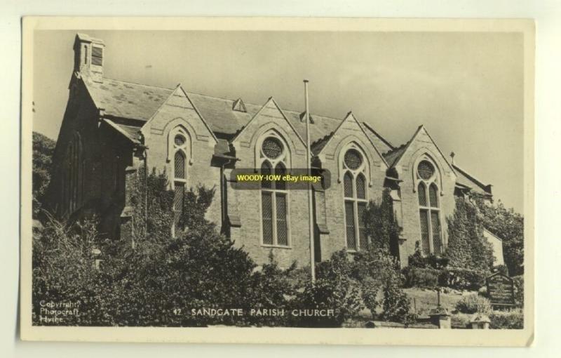 cu0900 - Sandgate Parish Church , Kent - postcard