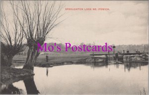 Suffolk Postcard - Sproughton Lock, Near Ipswich  RS38153