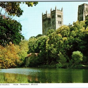 c1970s Durham, England Cathedral Gothic Towers Lake Bridge Houses 4x6 Chrome M22