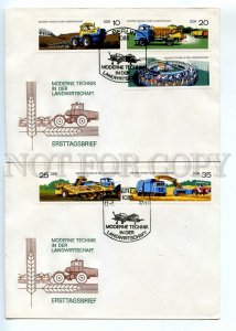 440664 EAST GERMANY GDR 1977 year set of FDC agricultural machinery tractors