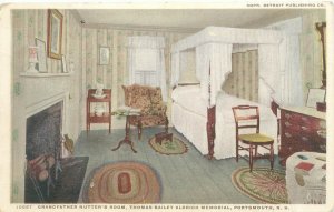 Portsmouth NH Grandpa Nutter's Room, T B Aldrich Memorial  Detroit Pub Postcard