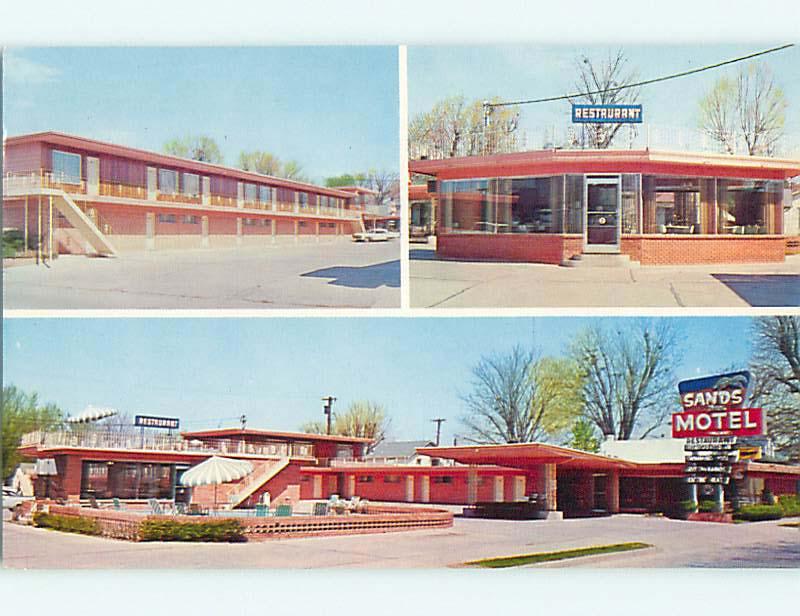 Unused Pre-1980 SANDS MOTEL & RESTAURANT Ft. Fort Smith Arkansas AR u4645-22