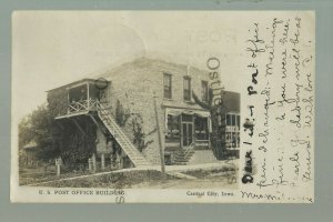 Central City IOWA RPPC 1907 STORE Post Office nr Anamosa Monticello Marion