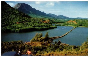 Menehune Fish Pond built on Kauai by legendary Hawaiian dwarfs Hawaii Postcard