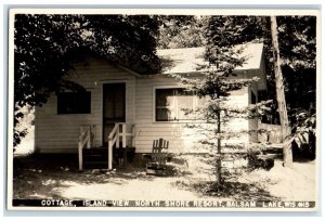 1947 Cottage Island View North Shore Resort Balsam Lake WI RPPC Photo Postcard