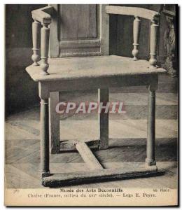 Old Postcard Musee des Arts Decoratifs Chair Legs France Peyre