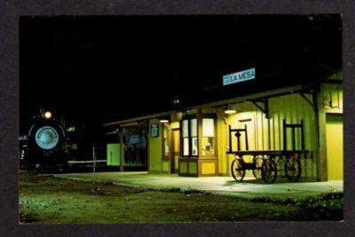 CALIFORNIA CA CALIF LA MESA Railroad Train Station Depot Postcard