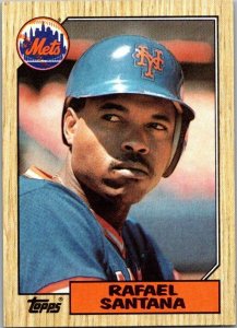 1987 Topps Baseball Card Rafael Hernandez New York Mets sk3285