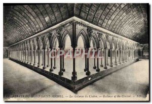 Postcard Abbey of Mont Saint Michel Les Galeries du Cloitre