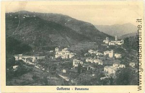 Vintage 00081 Postcard: Genoa: gattorna: panorama 