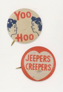Jeepers Creepers Yoo Hoo Vintage Badge Pin Button Postcard