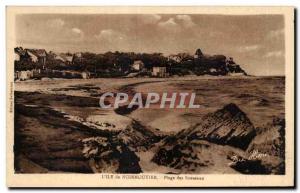 Old Postcard Ile de Noirmoutier Beach of Souzeaux