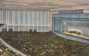 Indiana Lafayette Interior Hall Of Music Purdue University 1941 Curteich