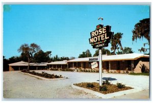 c1950's View Of Rose Motel Winter Haven Florida FL Unposted Vintage Postcard