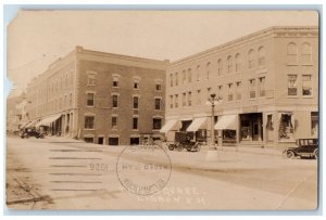 1926 The Square At Lisbon Bicycle New Hampshire NH RPPC Photo Posted Postcard 