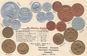 Numismatic Coin Postcard, Denmark