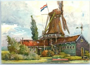 Postcard - The Pink Oil Mill - Koog aan de Zaan, Netherlands