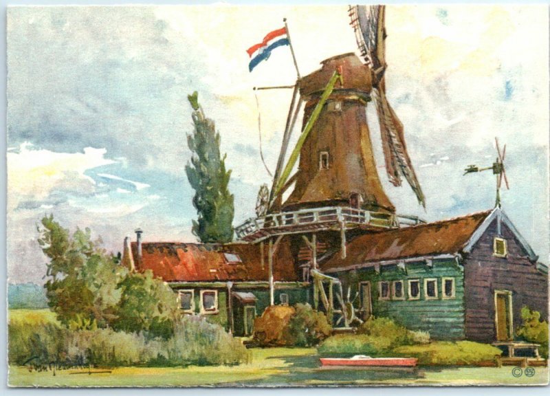 Postcard - The Pink Oil Mill - Koog aan de Zaan, Netherlands