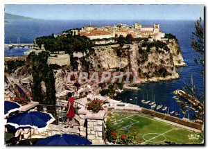 Modern Reflections Postcard of the French Riviera the Rock of Monaco seen fro...