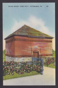 Postcard, United States, Pittsburgh PA, Block House, Fort Pitt