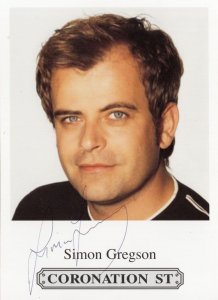 Simon Gregson Rare Hand Signed Coronation Street Cast Card Photo